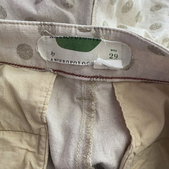 Anthropologie Shorts‎ Linen Polka Dot - Picture 3 of 5